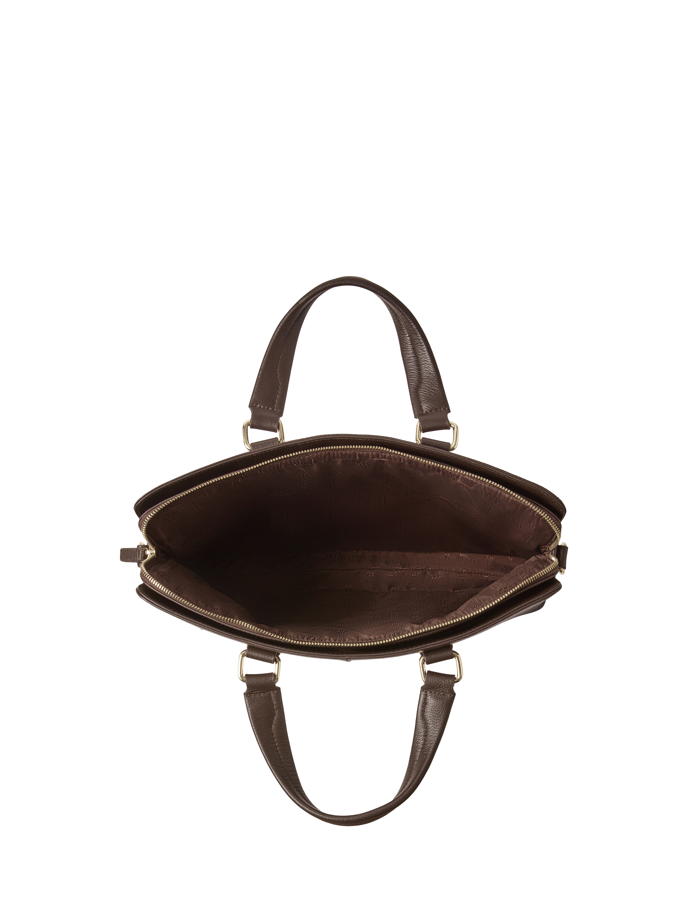 Product image 6 of 6, which shows OSPREY LONDON Mercury Leather Laptop Bag, Chocolate