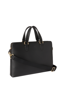 OSPREY LONDON Mercury Leather Laptop Bag - view 2, Black