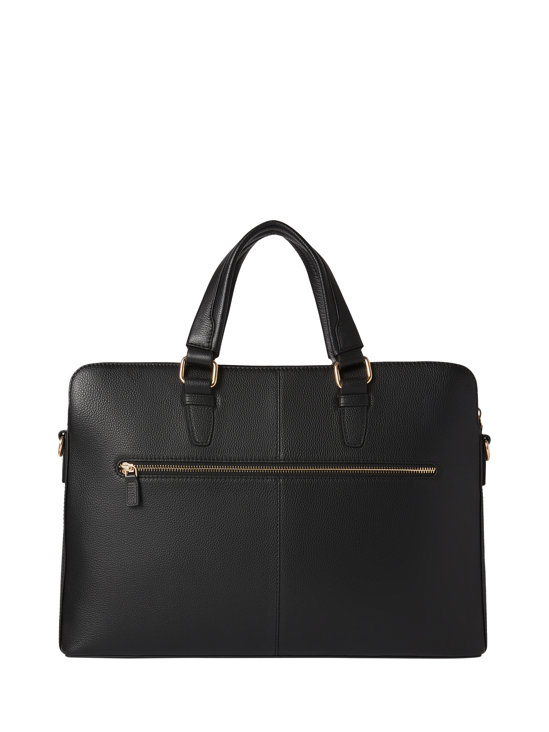 OSPREY LONDON Mercury Leather Laptop Bag, Black