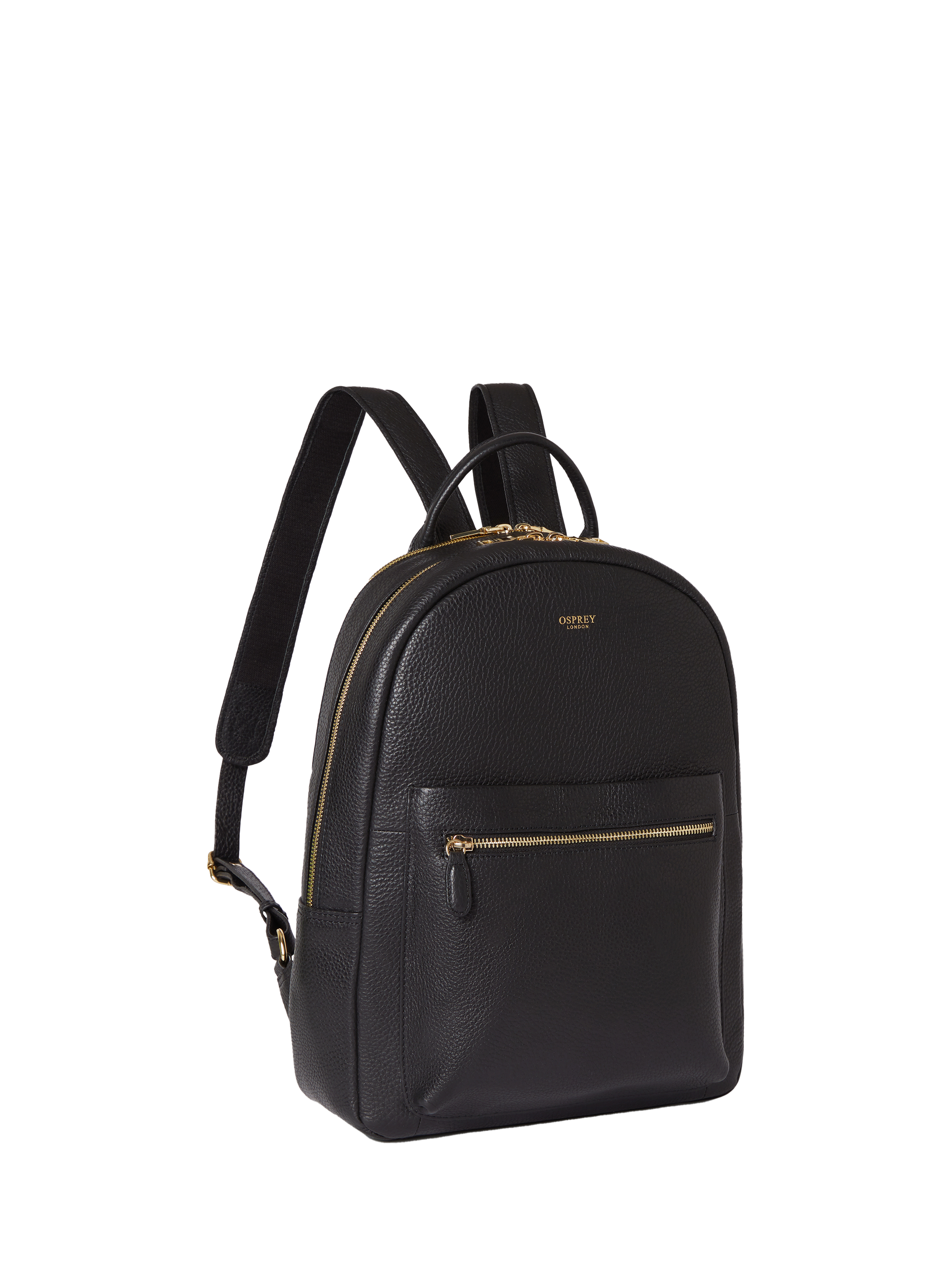 Product image 2 of 6, which shows OSPREY LONDON Adaline Leather Backpack, Black
