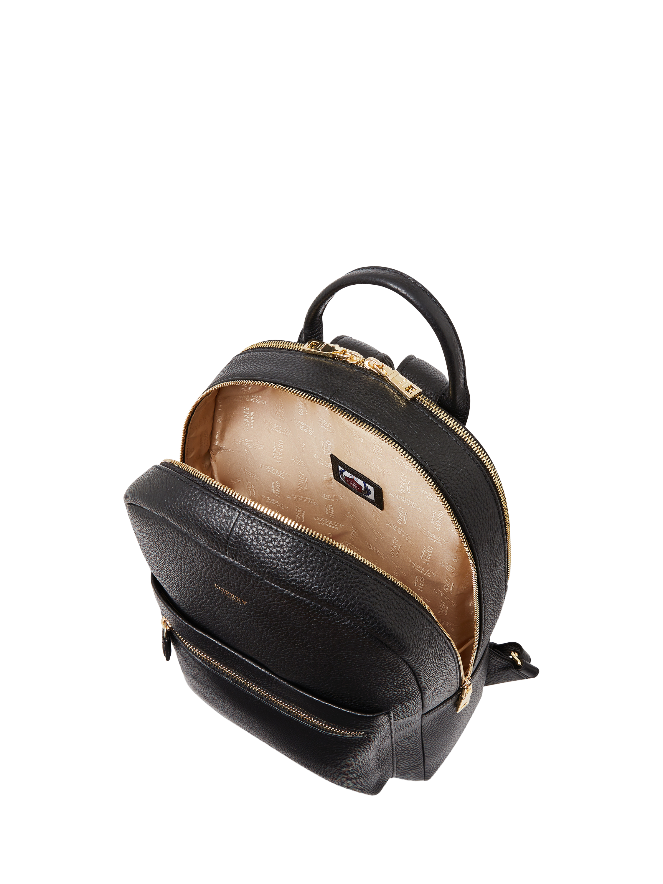 Product image 5 of 6, which shows OSPREY LONDON Adaline Leather Backpack, Black
