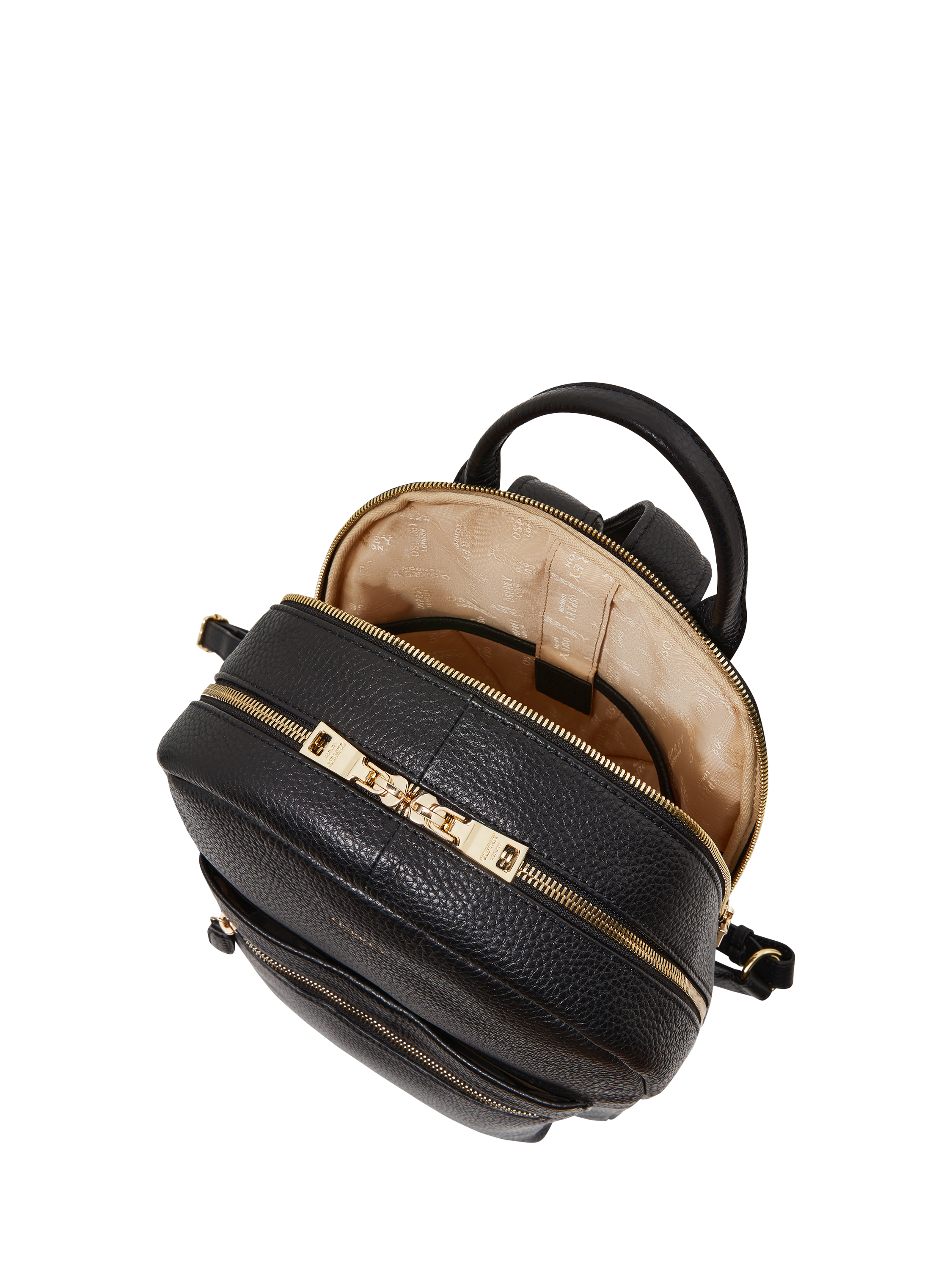 Product image 6 of 6, which shows OSPREY LONDON Adaline Leather Backpack, Black