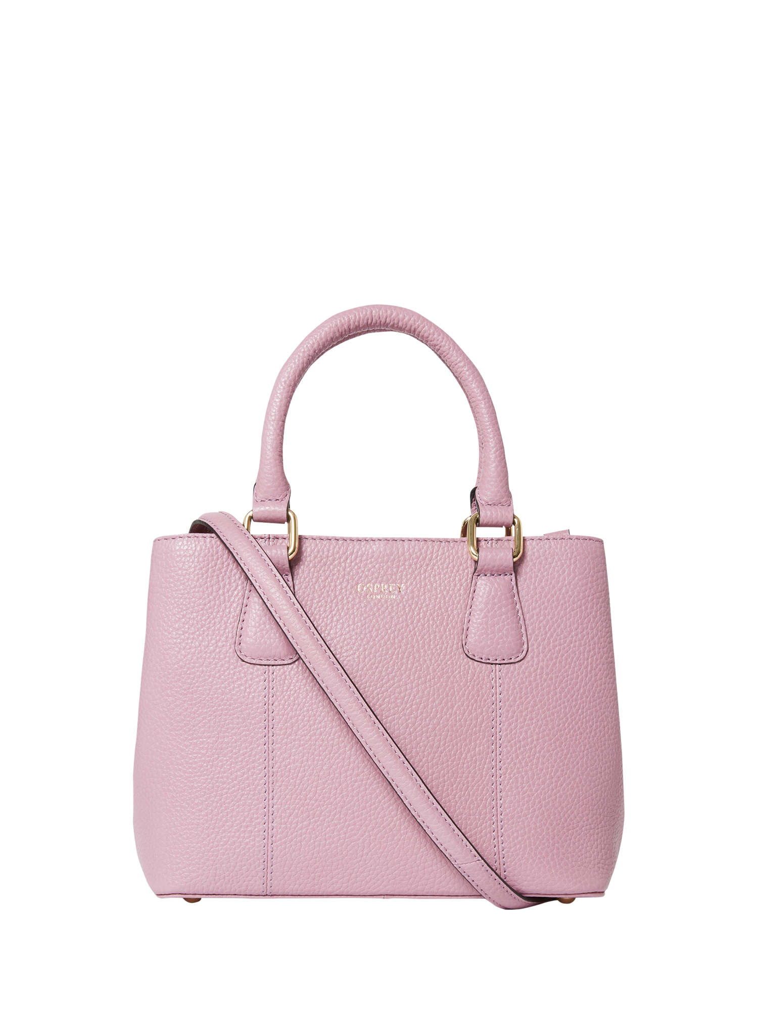 OSPREY LONDON Mini Adaline Leather Grab Bag, Heather
