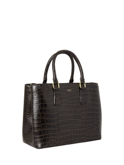 OSPREY LONDON Adaline Leather Workbag - view 2, Chocolate