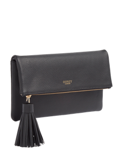 OSPREY LONDON Bexley Leather Clutch Bag - view 2, Black
