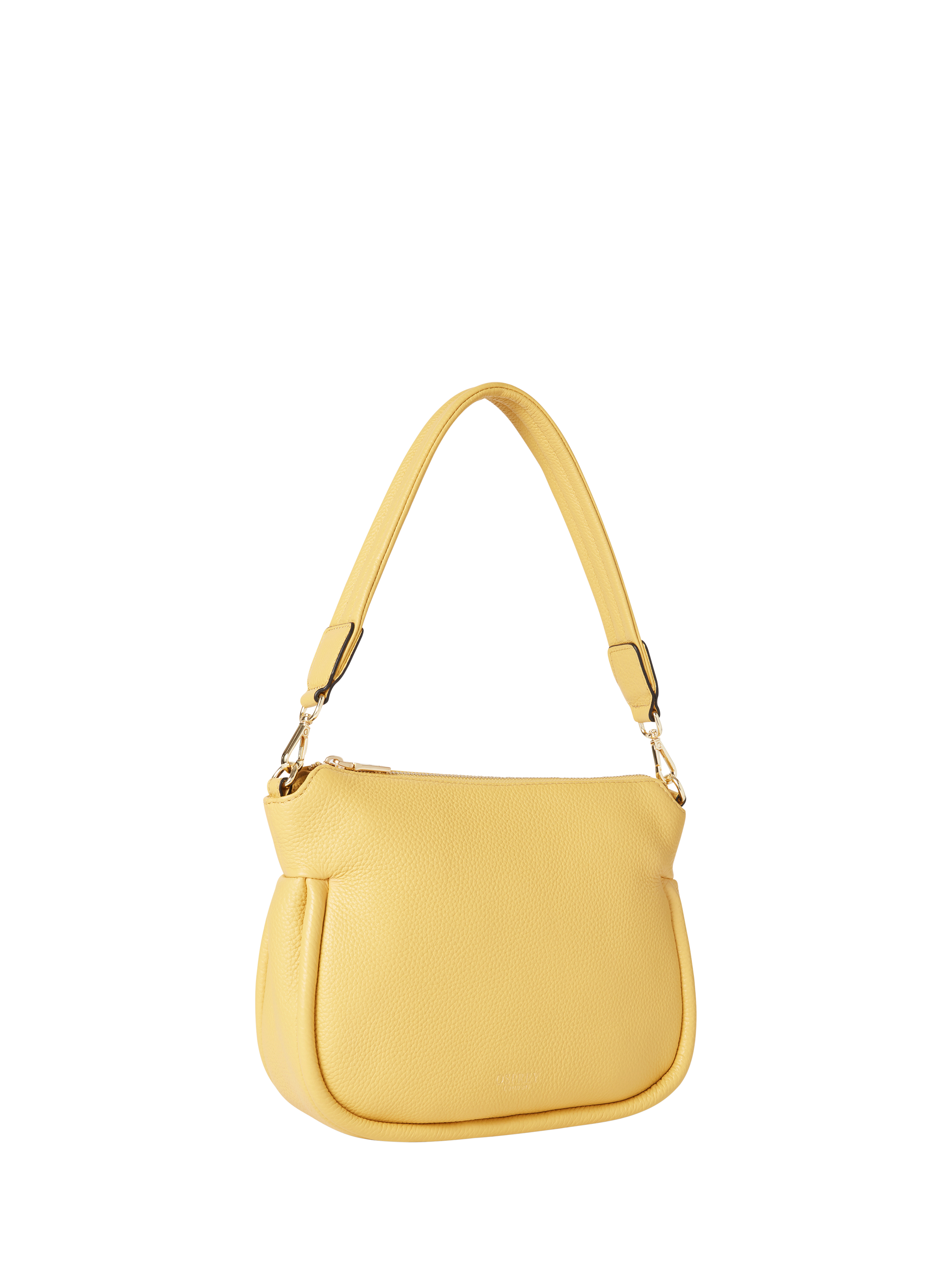 Product image 2 of 6, which shows OSPREY LONDON Hendrix Leather Shoulder Bag, Pollen