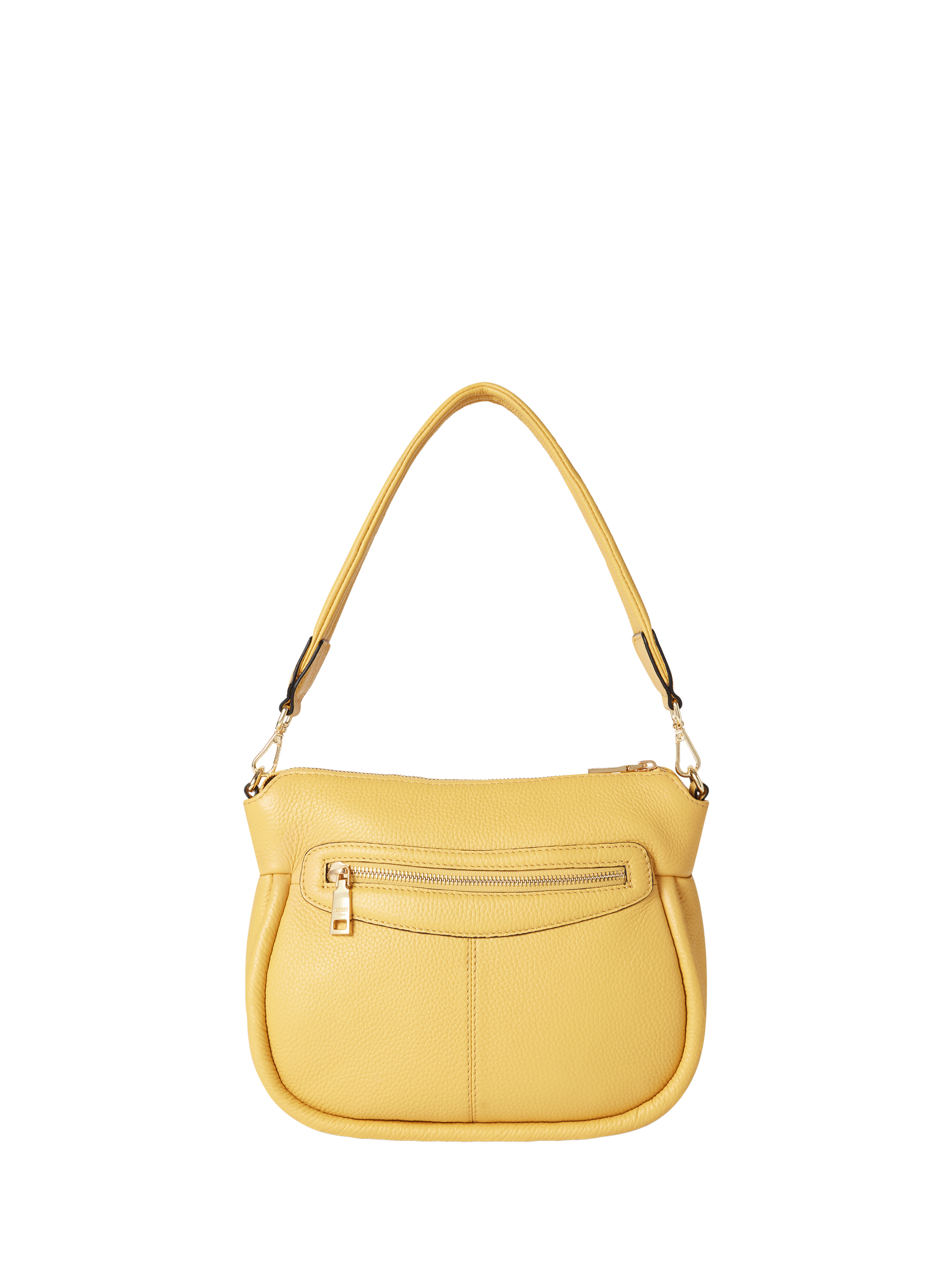 Product image 3 of 6, which shows OSPREY LONDON Hendrix Leather Shoulder Bag, Pollen