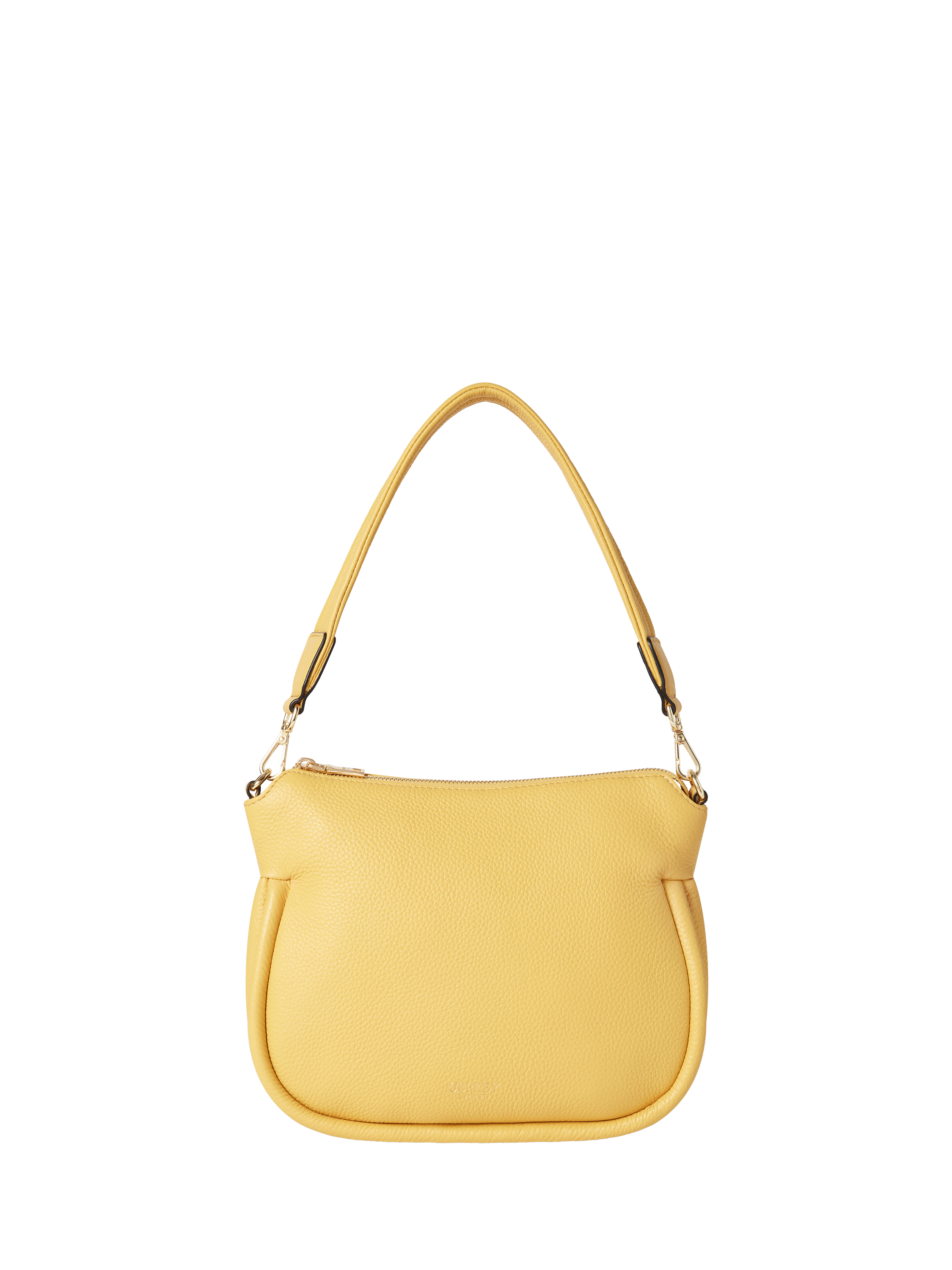 Product image 6 of 6, which shows OSPREY LONDON Hendrix Leather Shoulder Bag, Pollen