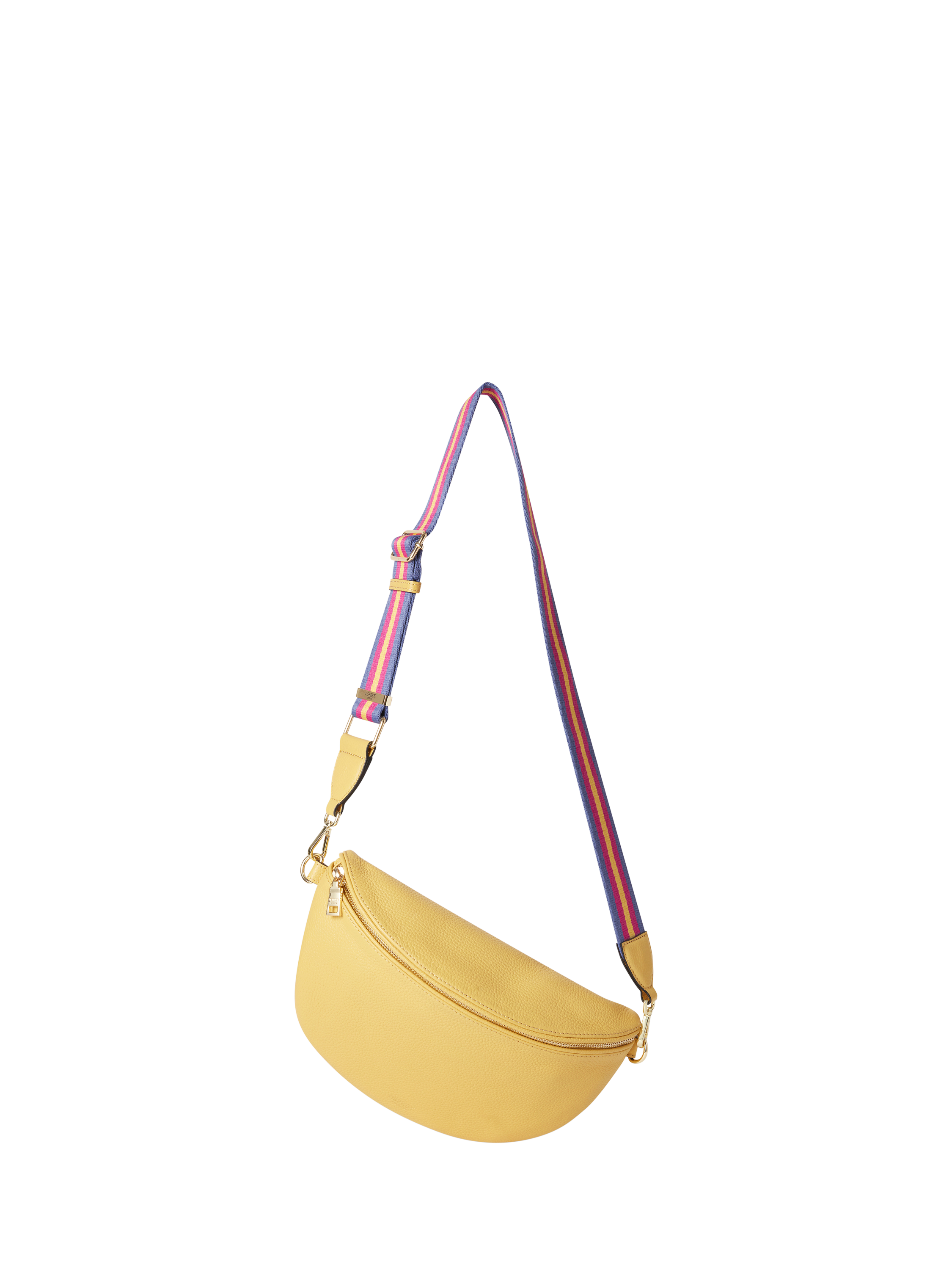 Product image 2 of 6, which shows OSPREY LONDON Hendrix Leather Sling Bag, Pollen
