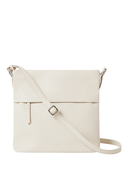 OSPREY LONDON Lyra Leather Crossbody Bag, Dove