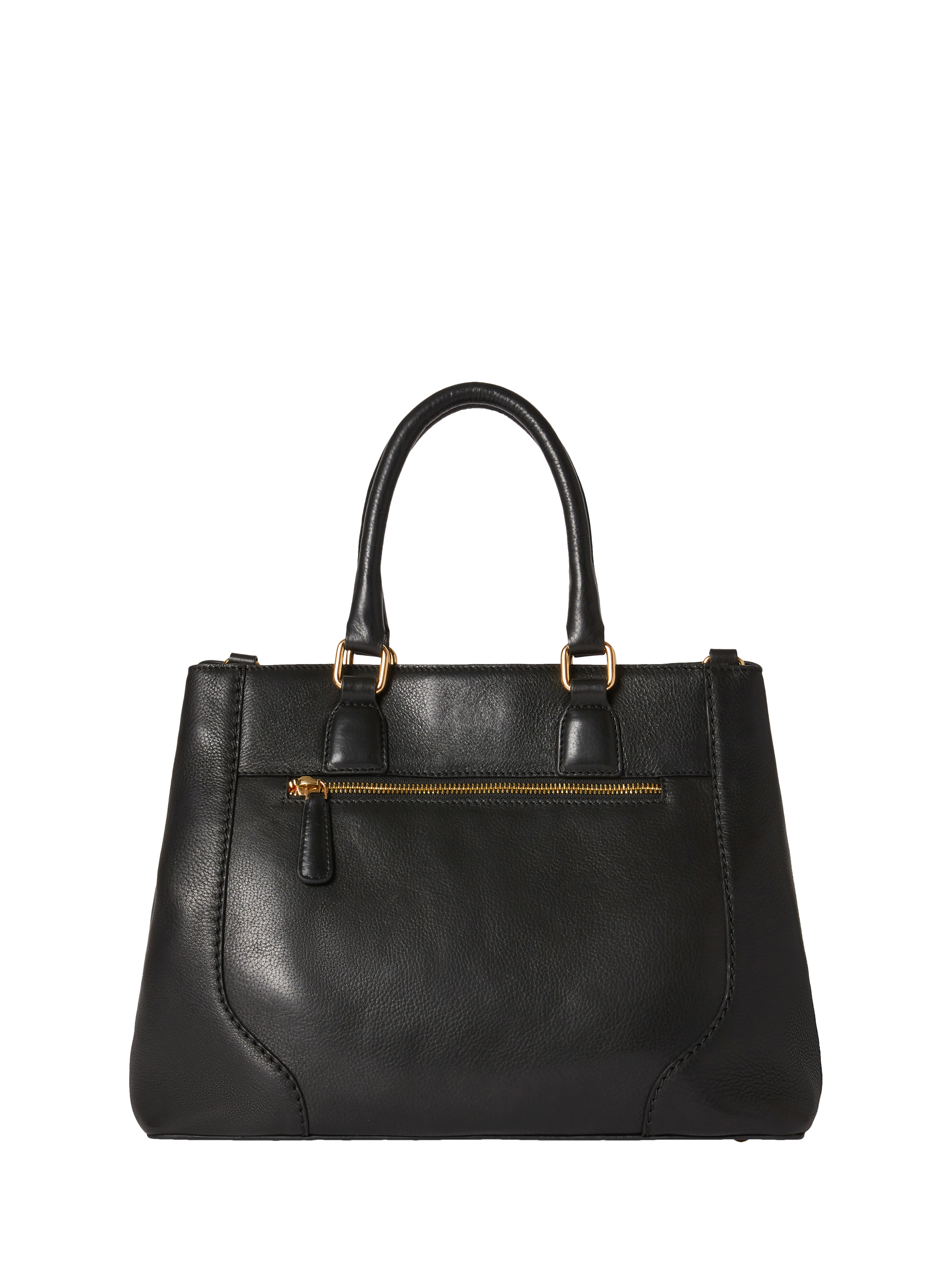 Product image 3 of 5, which shows OSPREY LONDON Oxford Leather Hobo Bag, Black
