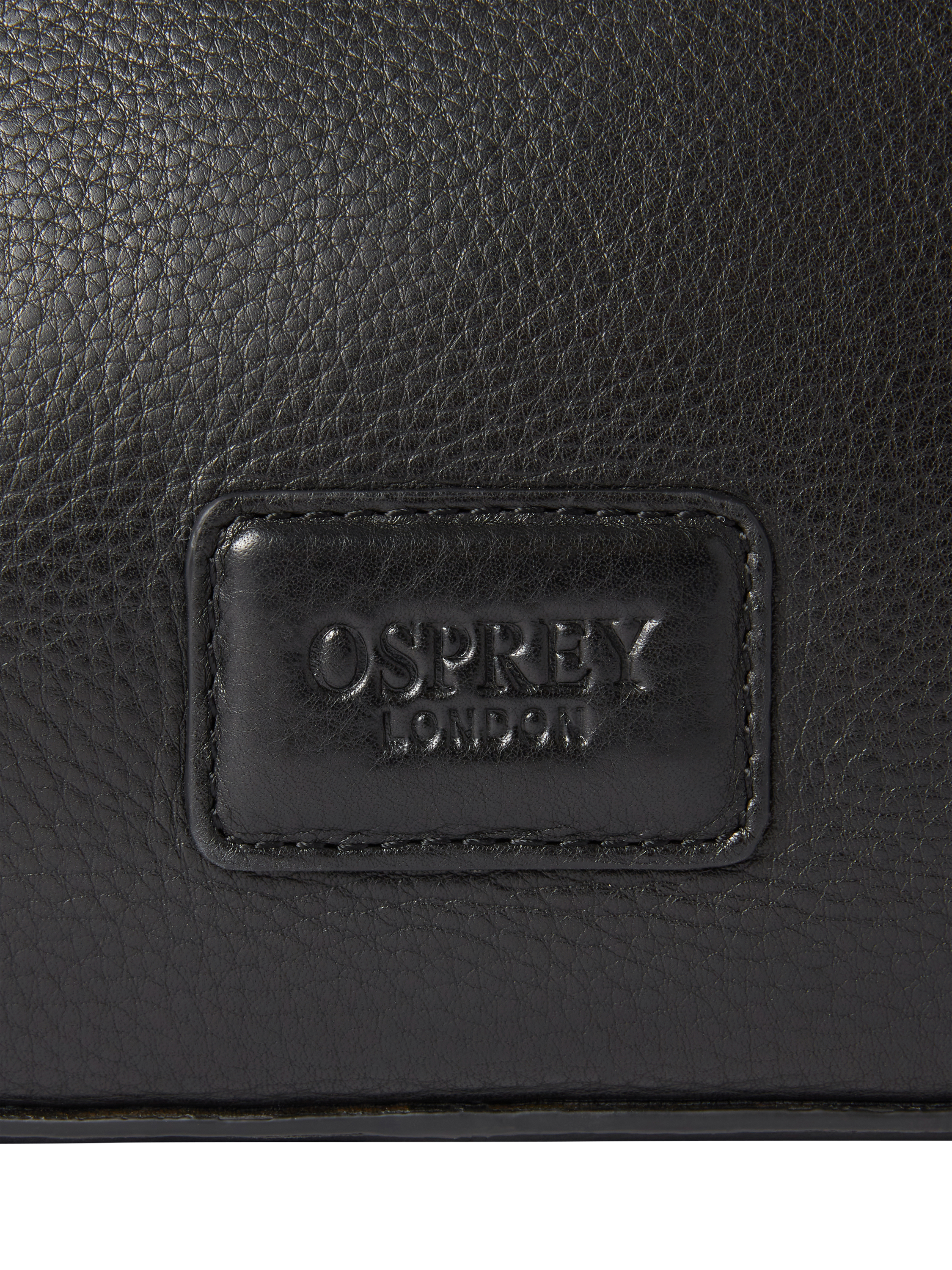 Product image 4 of 5, which shows OSPREY LONDON Oxford Leather Hobo Bag, Black