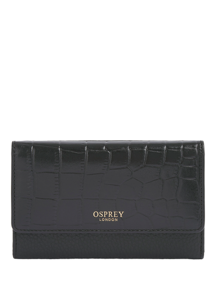 OSPREY LONDON Kellie Leather Matinee Purse, Black