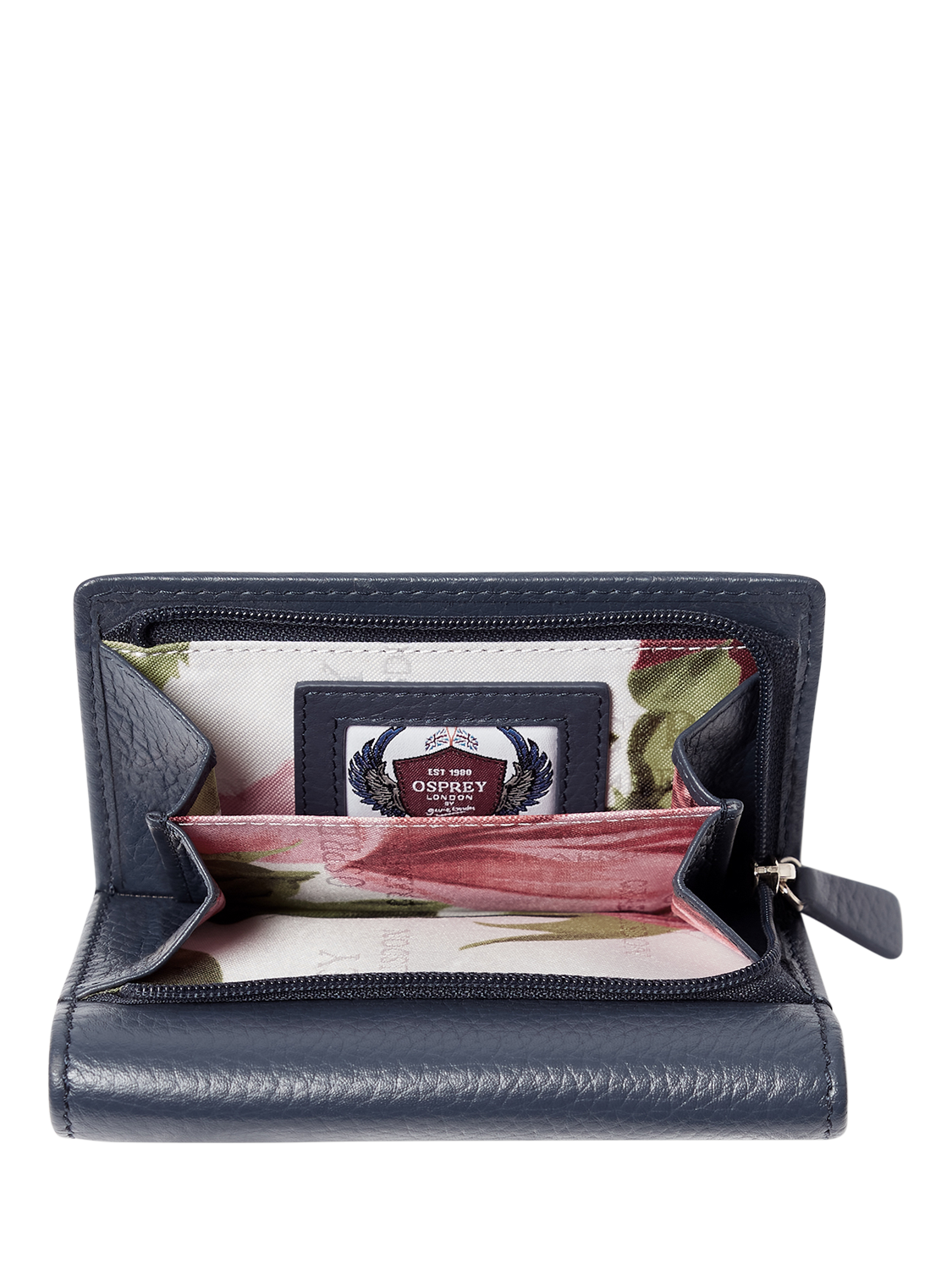 Product image 5 of 7, which shows OSPREY LONDON The Tilly Leather Purse Set, Navy