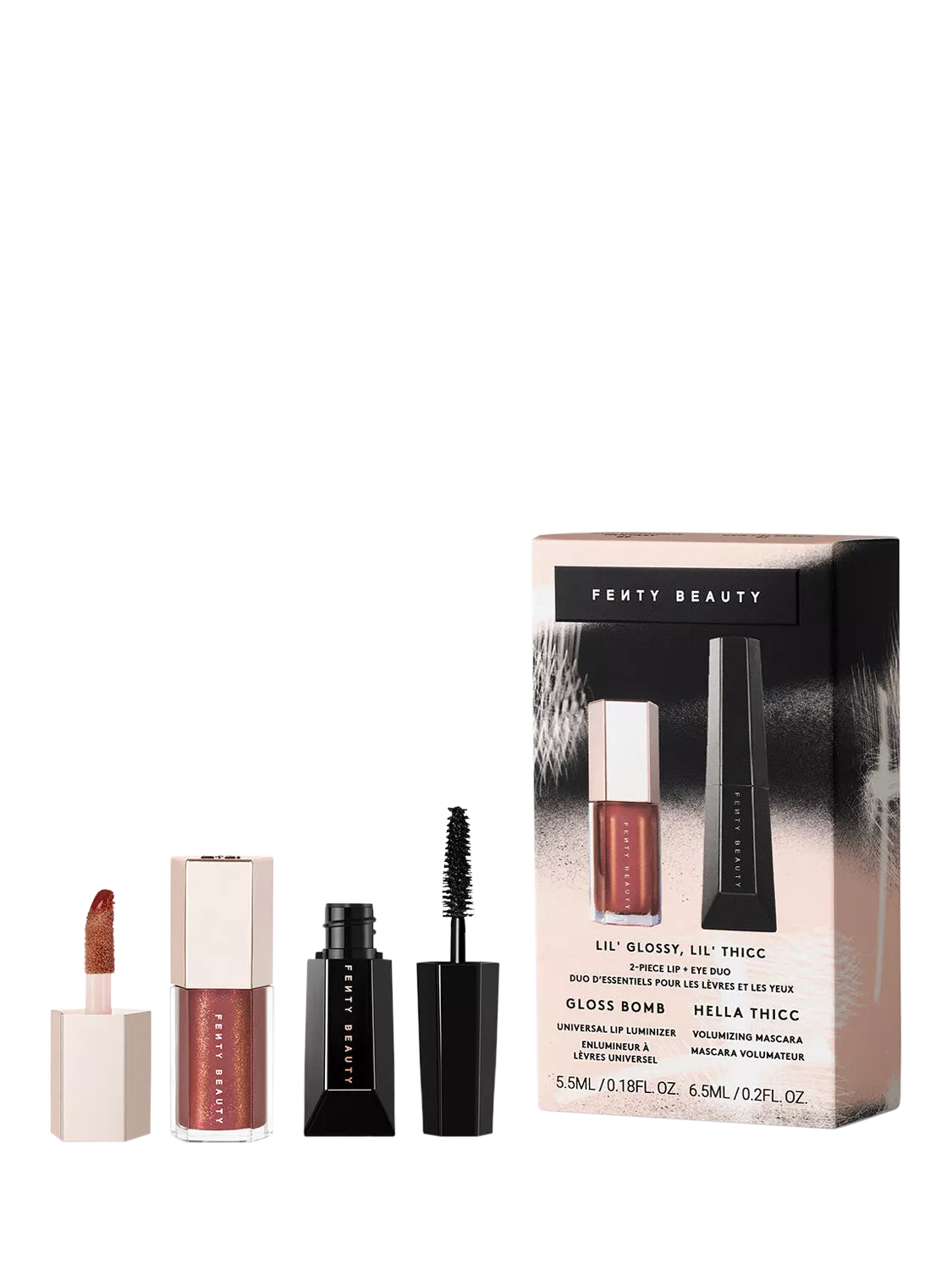 Image of the Lil' Glossy Lil'Thicc Lip & Eye Duo Holiday Makeup Gift Set