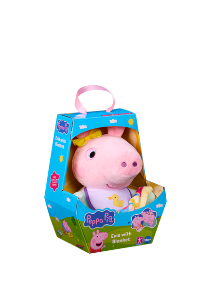 Peppa Pig Evie With Blanket Soft Toy, Multi