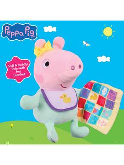 Peppa Pig Evie With Blanket Soft Toy - view 2, Multi