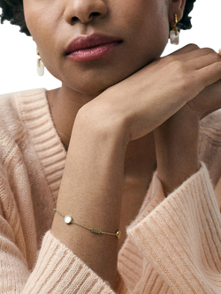 Astley Clarke Stilla Mother Of Pearl Bracelet, Gold - view 2, Gold