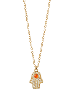 Astley Clarke Hamsa Hand Necklace, Gold, Gold