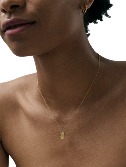 Astley Clarke Hamsa Hand Necklace, Gold - view 2, Gold