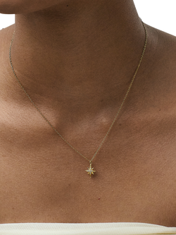 Astley Clarke Biography Motifs Celestial Star Necklace, Gold - view 2, Gold