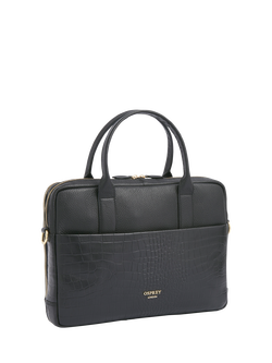 OSPREY LONDON Kellie Leather Laptop Bag - view 2, Black