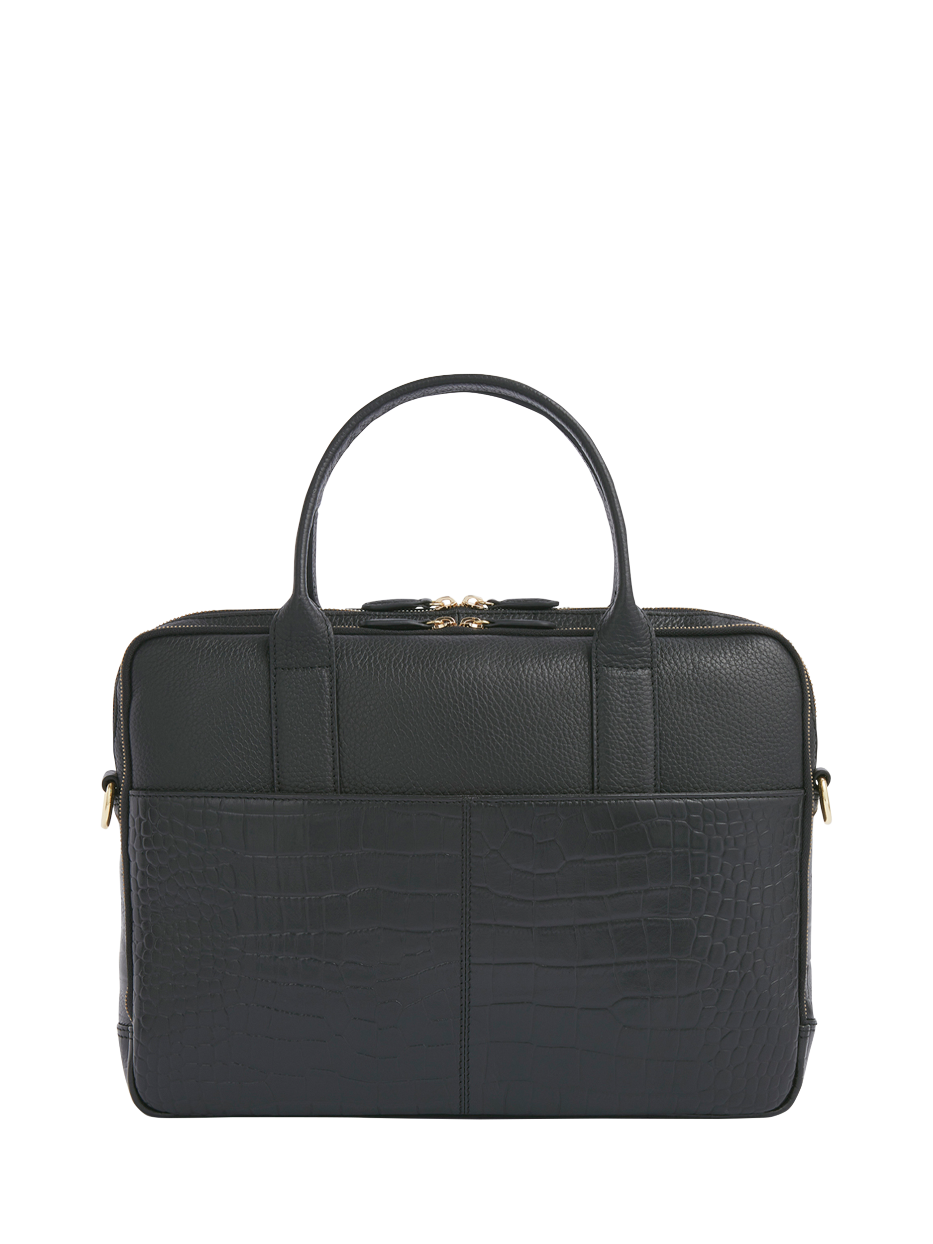 Product image 4 of 4, which shows OSPREY LONDON Kellie Leather Laptop Bag, Black