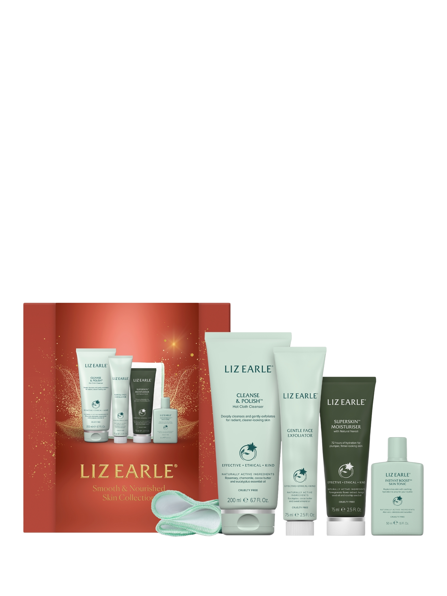 Product image 1 of 4, which shows Liz Earle Smooth & Nourished Skin Collection Gift Set
