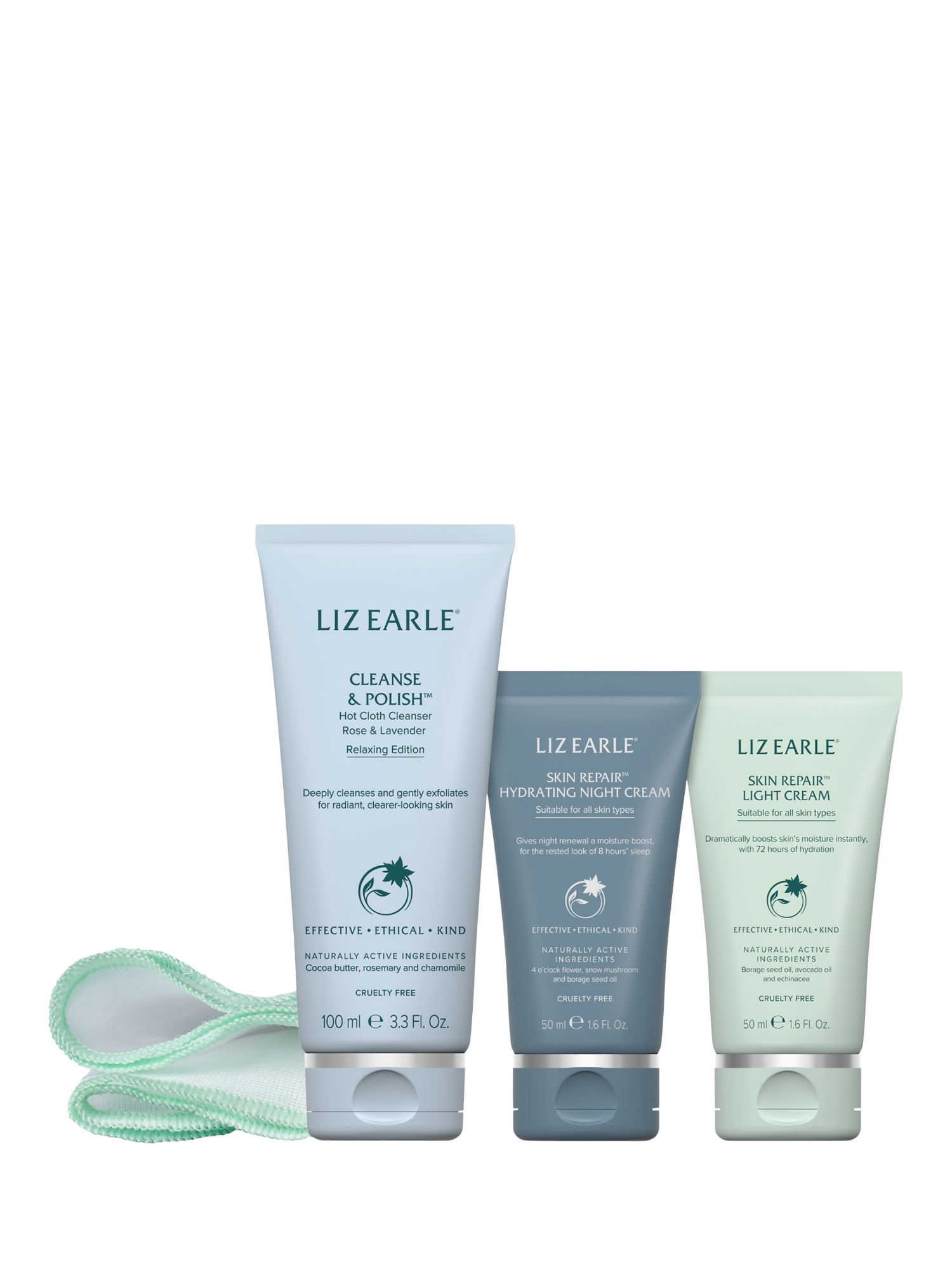 Product image 2 of 3, which shows Liz Earle Relaxing Radiant Routine Skincare Gift Set