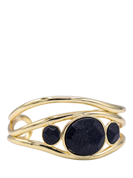 My Jewellery List Tess Daly Chunky Semi-Precious Bangle, Yellow Gold, Yellow Gold