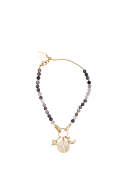 My Jewellery List Tess Daly North Star Charm Beaded Bracelet, Yellow Gold, Yellow Gold