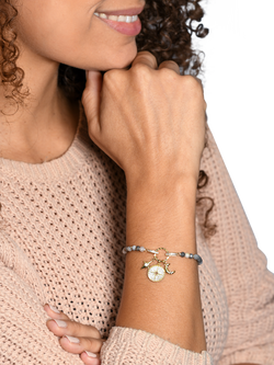 My Jewellery List Tess Daly North Star Charm Beaded Bracelet, Yellow Gold - view 2, Yellow Gold