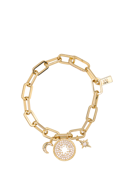 My Jewellery List Tess Daly North Star Charm Drop Bracelet, Yellow Gold, Yellow Gold