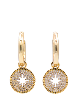 My Jewellery List Tess Daly North Star Mini Hoops, Yellow Gold, Yellow Gold