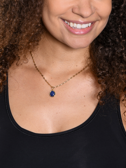 My Jewellery List Tess Daly Teardrop Pendant Necklace, Yellow Gold - view 2, Yellow Gold