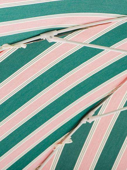 Business & Pleasure Co. Club Umbrella Striped Garden Parasol, 2m, Bistro Green - view 2, Green