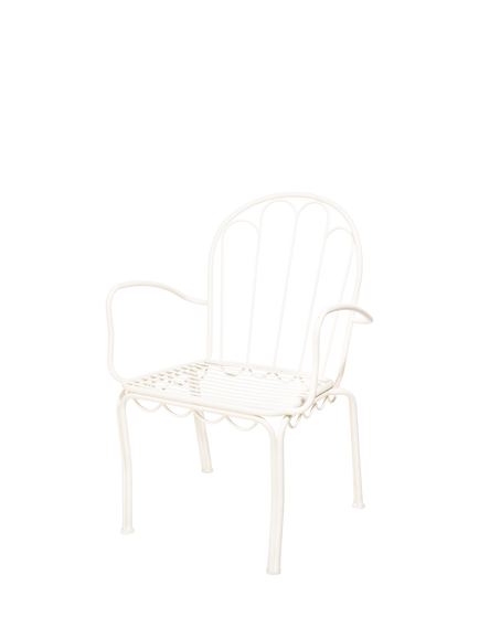 Business & Pleasure Co. Al Fresco Garden Dining Chair, White, White