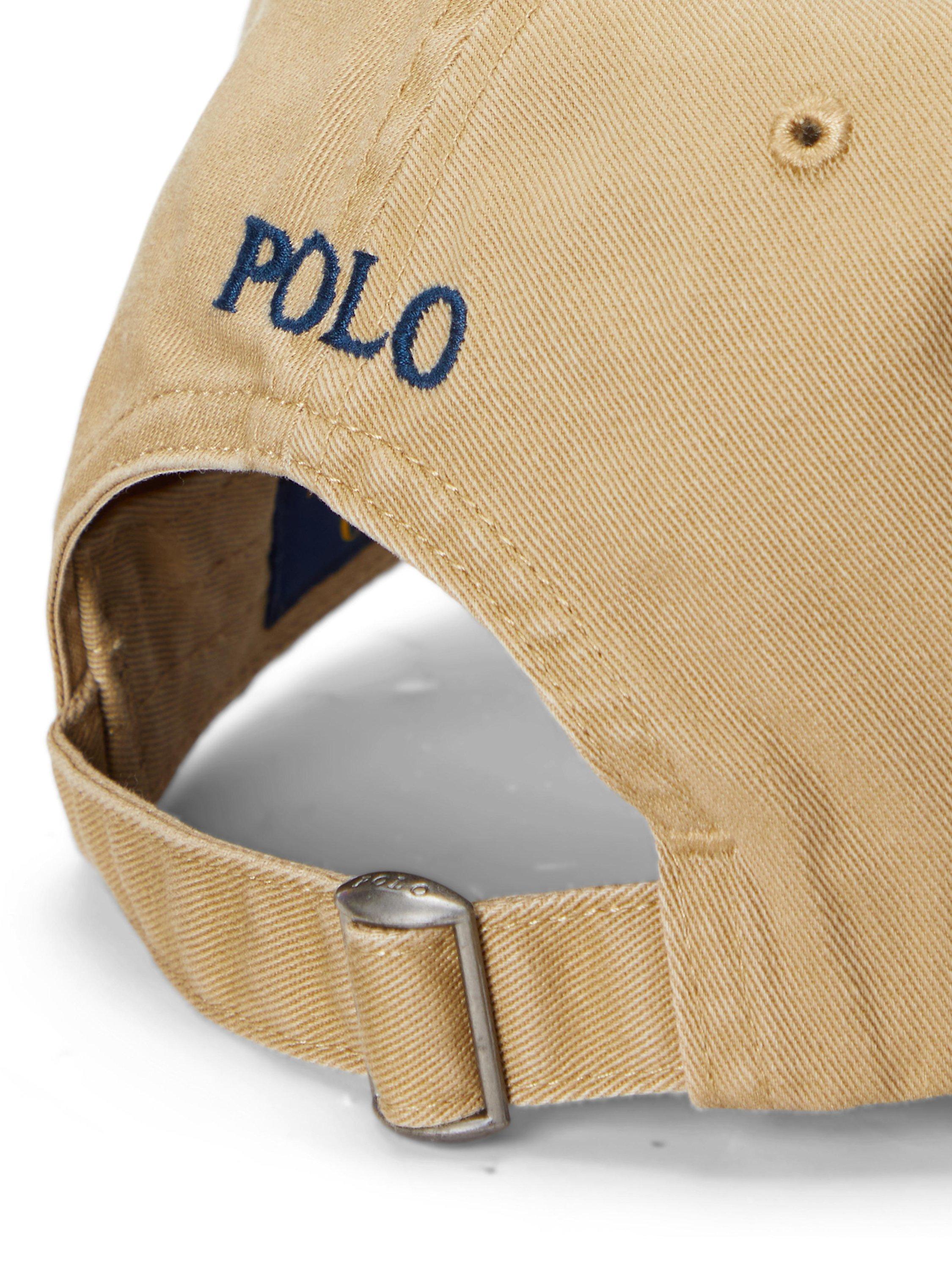 Product image 3 of 4, which shows Polo Ralph Lauren Iconic Chino Baseball Cap, Tan