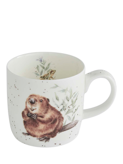 Wrendale Designs The Arborist Beaver Fine Bone China Mug, 310ml, Multi