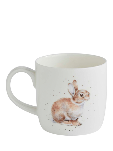 Wrendale Designs Fresh as a Daisy Hare Fine Bone China Mug, 310ml - view 2, Multi