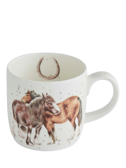 Wrendale Designs Side by Side Horses Fine Bone China Mug, 310ml, Multi