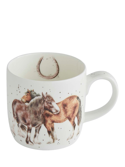 Wrendale Designs Side by Side Horses Fine Bone China Mug, 310ml, Multi