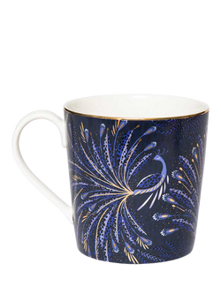 Sara Miller Anniversary Collection Fine China Mug, 344ml, Indigo - view 2, Multi