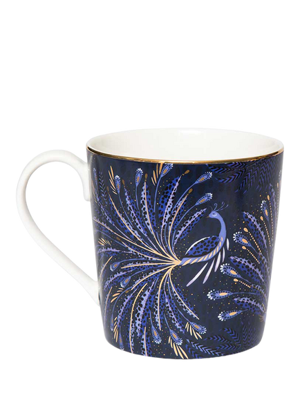 Sara Miller Anniversary Collection Fine China Mug, 344ml, Indigo - view 2, Multi