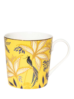 Sara Miller Anniversary Collection Fine China Mug, 344ml, Yellow, Multi