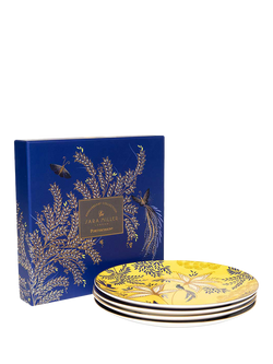 Sara Miller Anniversary Collection Fine China Cake Plates, Set of 4, 20.4cm, Multi