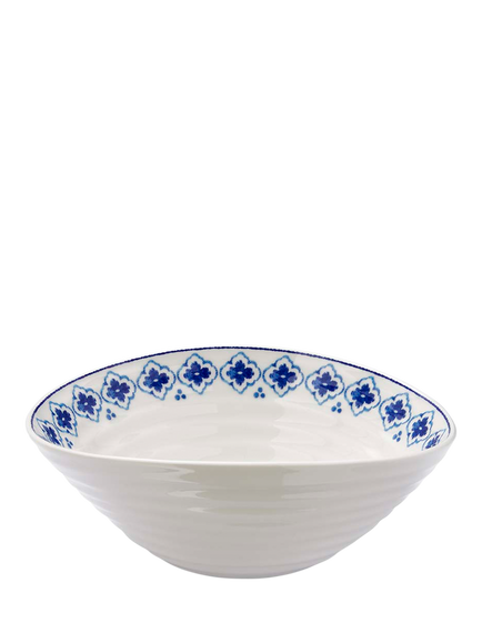 Sophie Conran for Portmeirion Blue Porcelain Cereal Bowl, 18.5cm, Multi
