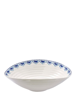 Sophie Conran for Portmeirion Blue Porcelain Medium Salad Bowl, 28.5cm, Multi