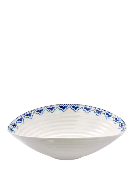 Sophie Conran for Portmeirion Blue Porcelain Medium Salad Bowl, 28.5cm, Multi