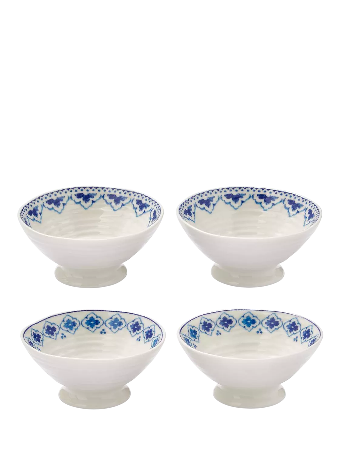 Sophie Conran for Portmeirion Blue Porcelain Mini Dishes, Set of 4